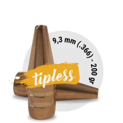 Monolitické lovecké střely Fox Classic Hunter ráže 9,3mm (.366), hmotnost 200grs - TIPLESS Bezolovnatá střela ráže 9,3mm, diametr .366, hmotnost 200grs